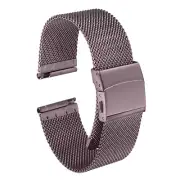 Stainless Steel Mesh Watch Band 22mm Quick Release Watch Strap, Coffee Brown