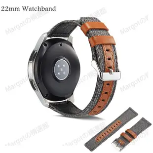 適用於22MM的真皮錶帶三星Gear S3小米haylou RS3尼龍帆布錶帶 華為watch 3pr