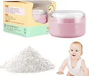 Body Powder Container, Kids Talcum Storage Box with Puff, Dusting Holder for Bath and Loose Powders, Portable Cosmetic Case, Perfect for Travel, Nursery, & Daily Grooming Use