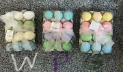 EASTER Egg Carton With Decorative Bowl Filler 12 Speckled Eggs ~ New