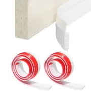2 Pcs Silicone Door Draft Stopper Door Weather Stripping Door Sweep, White