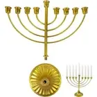 9-branch Candle Holder Gold Candlestick Classic Menorah Home Decoration