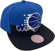 Mitchell & Ness Orlando Magic Half N Half HWC Black Royal Snapback Hat Cap