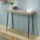 Retro Style Console Side Table Steel Pin Legs Decorative High Board Sideboard