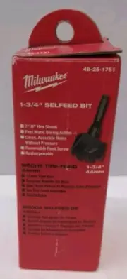 Milwaukee 48-25-1251 1-1/4" Selfeed Bit - NEW IN BOX