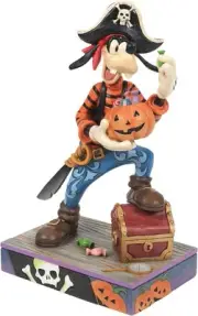 Jim Shore Disney Halloween Goofy in Pirate Costume Captain of Candies