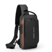 Men Multifunction Anti Theft USB Shoulder Bag Man Crossbody Cross Body Travel...