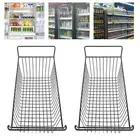 HG 2Pcs Chest Freezer Organizer Bins Deep Basket Stackable Storage Rack Metal JY