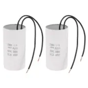 80uF CBB60 Running Capacitor, 2 Pcs Run Capacitor,White