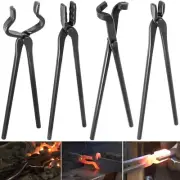 4Pcs Blacksmith Tongs Tools Set Bladesmith Knife Making Tongs Anvil Vise Forge