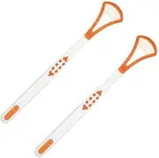 1/2X Double Head Tongue Cleaner Oral Care FDA Approved Quality Dental Scraper, Dental Care Scraper for Fresh Breath and Healthy Gums