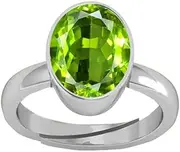[DAURAYA GEMS] Natural AAA++ Quality 5.25 Ratti 4.50 Carat Peridot Loose Gemstone panchdhatu Adjustable Ring for Men and Women (Lab -Approved), Loose Gemstone, Peridot, Loose Gemstone, Peridot