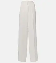 [Max Mara] Max Mara Abetone high-rise cady wide-leg pants UK 6 black