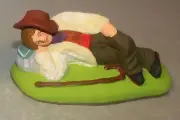 NEW The sleeping Shepherd, 7 cm Santons Didier from France
