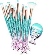 11PCS Makeup Brushes Set, Foundation Eyebrow Eyeliner Blush Cosmetic Concealer Brushes, Easter Basket Stuffers Essentials for Teens Girls/Women, Stocking Stuffers for Kids Girls Accessories Stuff