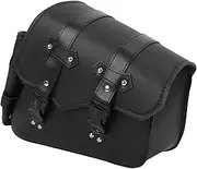 FOYTOKI 1Pc Motorcycle Tool Bag with Water Bottle Holder Black Swingarm Bag Quick Disconnect Buckle Versatile Storage for Keys Phones Items for Motorcycles Bikes