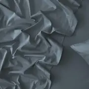 MyHouse Riley Bamboo Cotton Fitted Sheet Midnight Blue Bamboo/Cotton - Midnight Blue - Super King