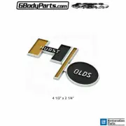 1979 Hurst Olds Quarter Sail Panel Trunk Black Gold PLASTIC Emblem GM #22502152