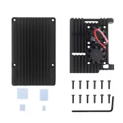 Ultra-thin Armor Case Shell Box Dual Fan Heatsink For Raspberry Pi 4 Model B 4B