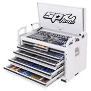 SP TOOLS 413 Piece 7 Drawer Off Road Series Tool Kit - White SP50115WX