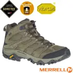 【MERRELL】男 MOAB 3 SMOOTH MID GORE-TEX☆ 多功能防水透氣登山健行鞋.登山鞋(ML036373 軍綠)