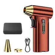 Compressed Air Duster Cordless,Powerful 130000RPM,Portable Rechargeable Air Blower,3-Gear Electric Compressed Air For Office Car Home Color Red