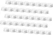 LRXIYODE 50Pcs Airtight Aluminum Screw Caps Reusable Leak Lids for Canning Jars and Milk Bottles Protective Threaded Design for Home Laboratory Use