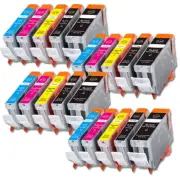 20 PK Ink Combo Pack + latest Chip for PGI-5BK CLI-8 MX850 iP4200 iP4300 iP4500