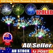 2/4X Solar Power Firework Fairy String Lights Lamp Outdoor Garden XMAS Decor AU