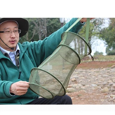 Anti-scratch Fish Cage Casting Net Foldable Mesh Trap Portable Fishing
