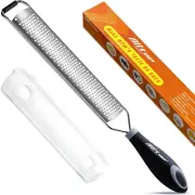 Lemon Zester, Hand-Held Stainless Steel Grater,Pro Kitchen Tool for Cheese Parm