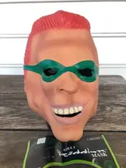 1995 DC Comics Rubies Batman Forever RIDDLER Halloween Mask Full Head Latex NWT