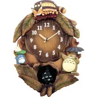 在飛比找樂天市場購物網優惠-超可愛日本木製 Totoro 龍貓 光線感應音樂擺鐘/掛鐘《