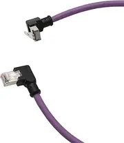 Gigabit Ethernet Network Patch Cable Cord RJ45 for EtherCAT Profinet Machine Vision Industrial GigE Camera Internet Router LAN Printer Switch Server PoE, 20cm, Purple, Down Left Angled