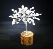 NATURAL ROSE QUARTZ GEMSTONE CHIP TREE WITH 100 STONES CRYSTAL TREE OF LIFE