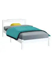 [Artiss] Lexi Wooden King Single Size Bed Frame in White