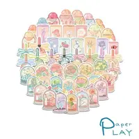 在飛比找momo購物網優惠-【Paper Play】創意多用途防水貼紙-手繪卡通鮮花玻璃