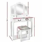 New Dressing Table with Mirror - White
