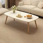 Coffee Table, Sofa Side Table, Living Room Wood Table, Office Tea Table, Balcony Table A18 (A White, 80X40X42CM)