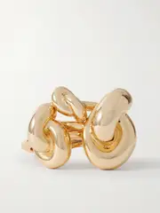[Jennifer Fisher] Jennifer Fisher - Knot Set Of Three Gold-plated Rings - 6 6 Gold