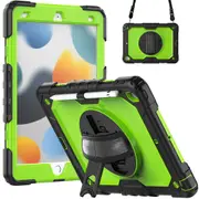 MCC Shockproof iPad 10.2" 2019 7th Gen Strap Rugged Case Cover Coloured PC Apple [Yellow Green]