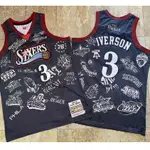 男式NBA JERSEY費城76人隊艾倫艾弗森PHALADELPHIA 76ERS ALLEN IVERSON籃球球衣