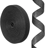 uxcell 0.8inch x 33ft Hook and Loop Roll Straps, Multi-Purpose Hook and Loop Tape with Adhesive, Cable Ties Organize Strap Fastener Roll for Home Office, Black