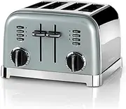 Cuisinart 4 slice toaster, Wide slots, ideal for thick bread and bagels, 6 browning levels plus defrost, Wide slots, High lift lever, Matching kettle available, Light Pistachio