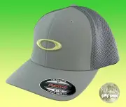 New Oakley Ellipse Golf Stone Gray Flex Fit Mens Cap Hat