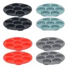 Practical Silicone Muffin Tray 7 Hole Nonstick Dessert Mould for Home Baking