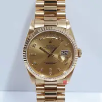 在飛比找蝦皮購物優惠-ROLEX勞力士 18238 現貨 Day Date 金十鑽