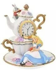 NEW! Alice In Wonderland White Rabbit Clock Figure Disney Store Sold Out 02403M