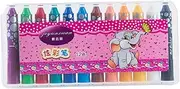 BRIGHTFUFU Coloring Pens 12pcs Kids Crayon Pencil Crayons Cartoon Crayons Holiday Crayons Easter Basket Fillers Wax Crayons Pens Crayons Bulk Drawing Crayons Child Paintbrush Water Soluble