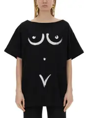 [Moschino] Moschino-Interlock Body Print T-Shirt-Donna 38